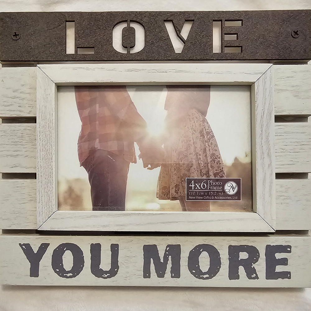 Love You More Photo Frame